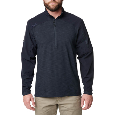 5.11 Tactical Rapid Half Zip, front i farven Dark Navy