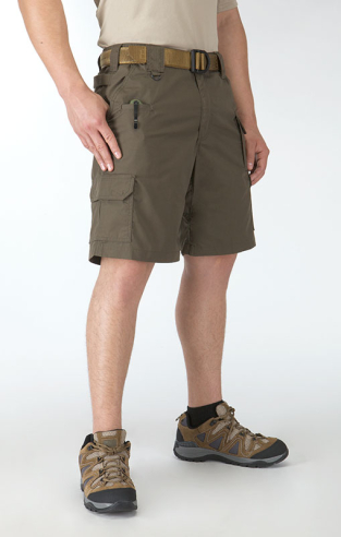 Taclite shorts front fra 5.11 Tactical. Farven Tundra.